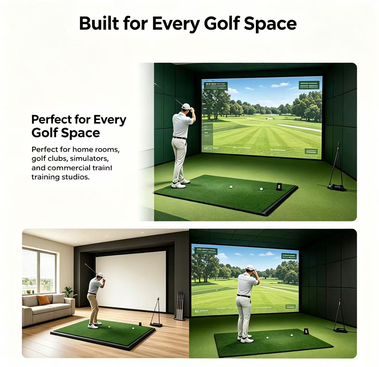 delingolf.com screen for golf sim