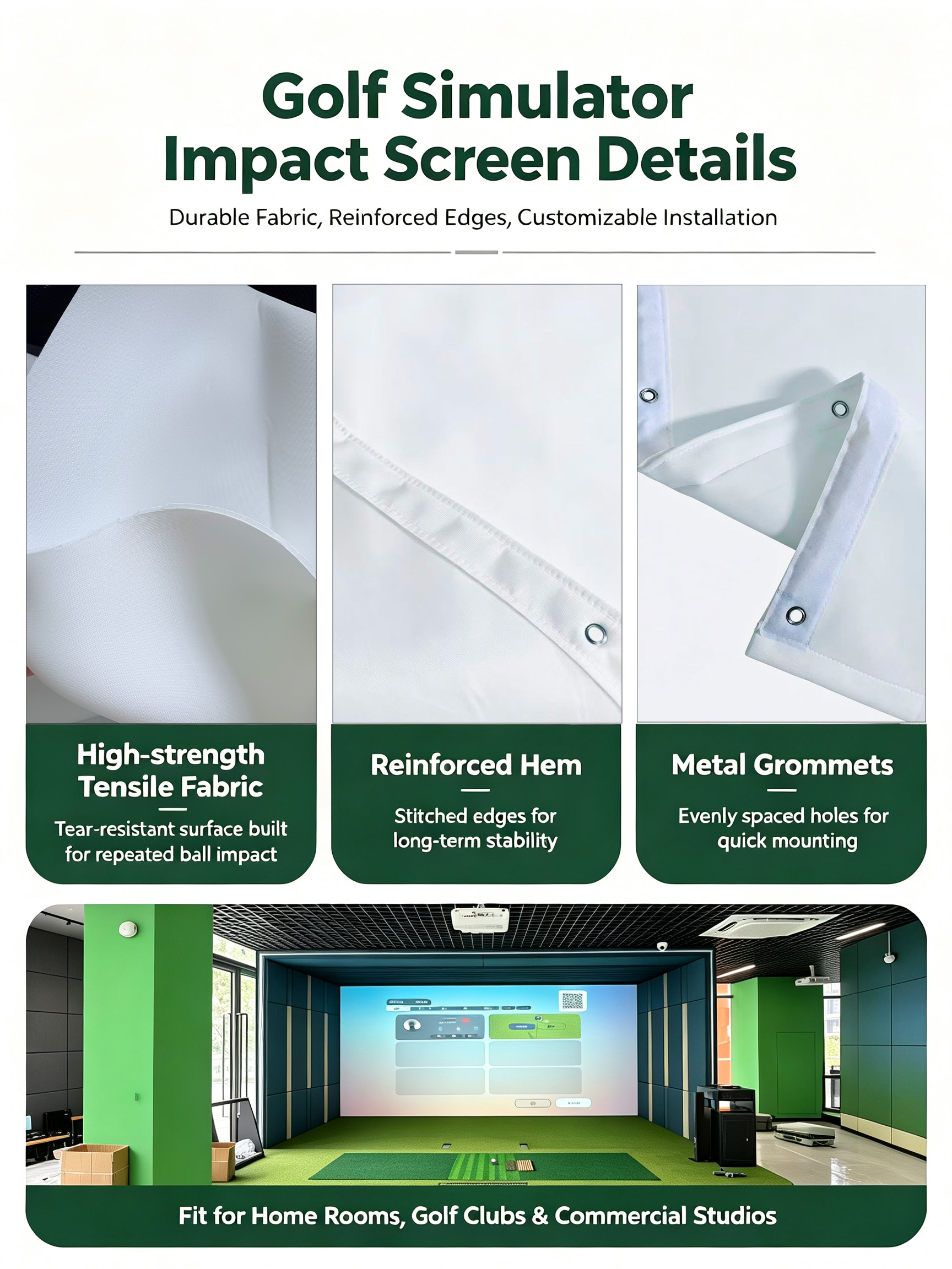 Golf Simulator Impact Screen edlingolf.com