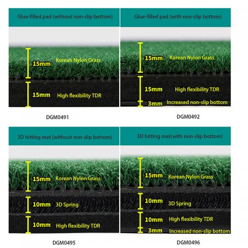 Golf driving range mat two grass hitting mat