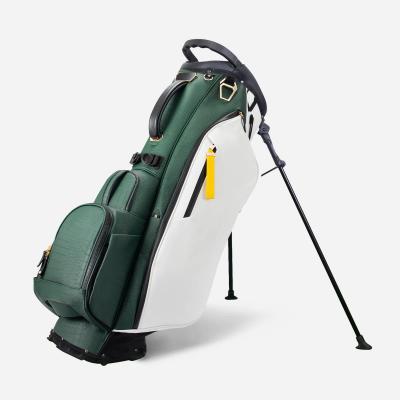 Green and white golf bag