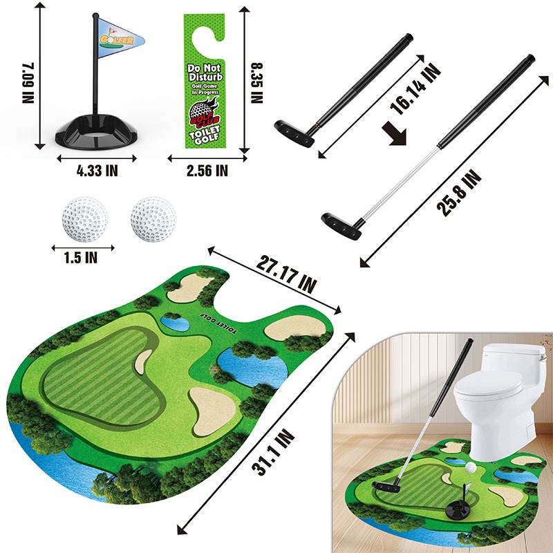 The Toilet Green! Toilet Golf - Unlock a New Level of Bathroom Fun.