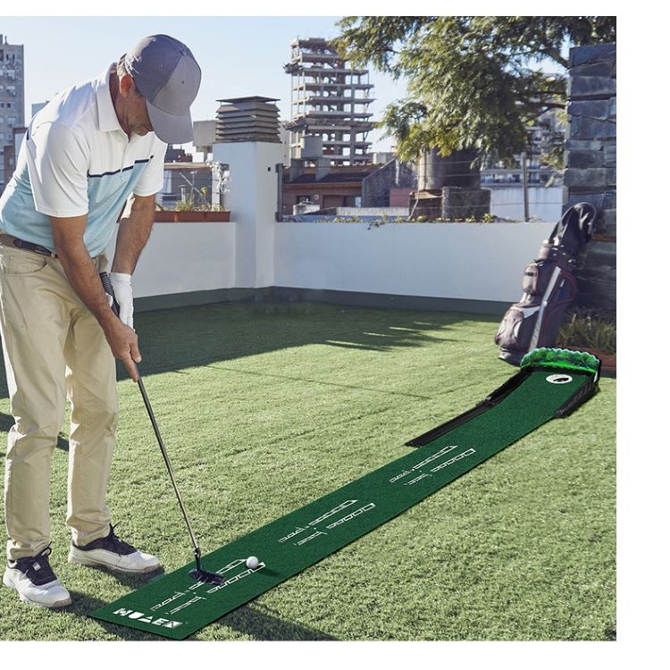New Indoor Golf Putting Mat Set with Velvet Surface