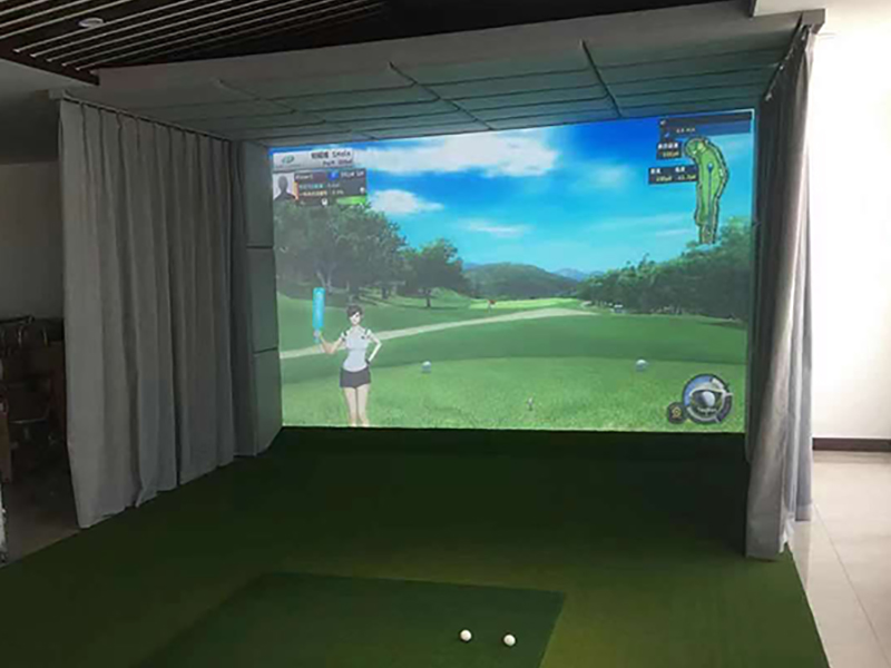 Indoor Golf Simulator Enclosure Finished Display