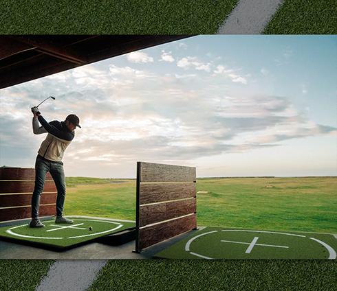 High end golf swing pad - double cushioning layer design!