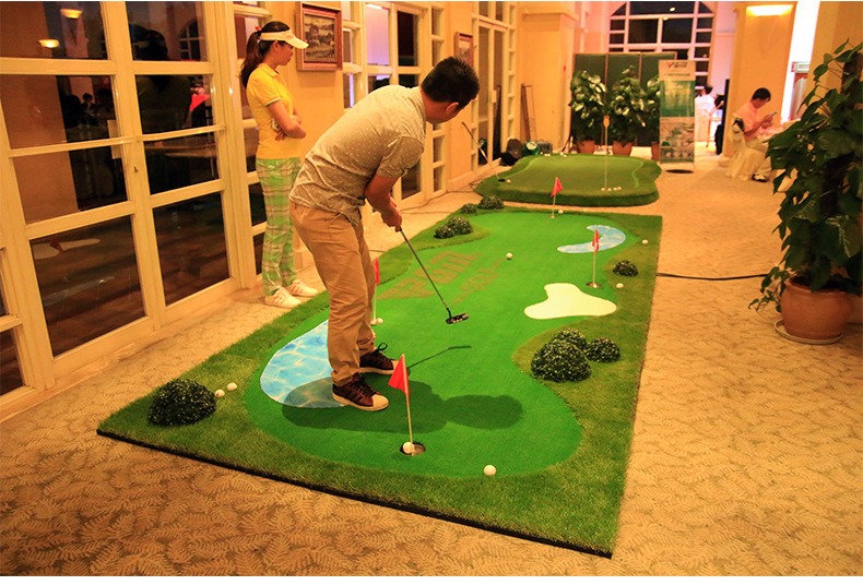 Factory Direct Supply Backyard Putting Green with Water Ripple Design