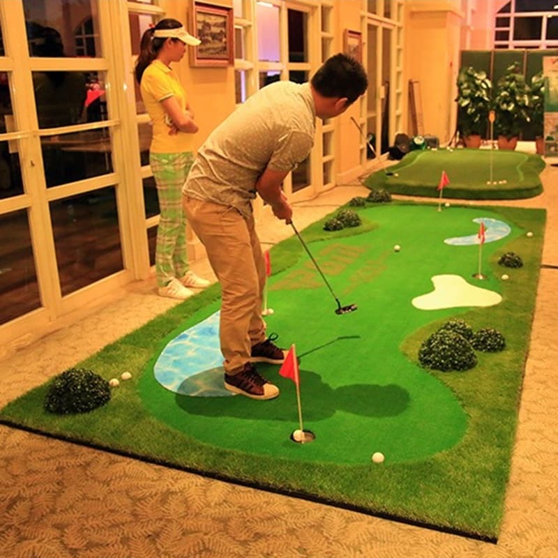 Factory Direct Supply Backyard Putting Green with Water Ripple Design