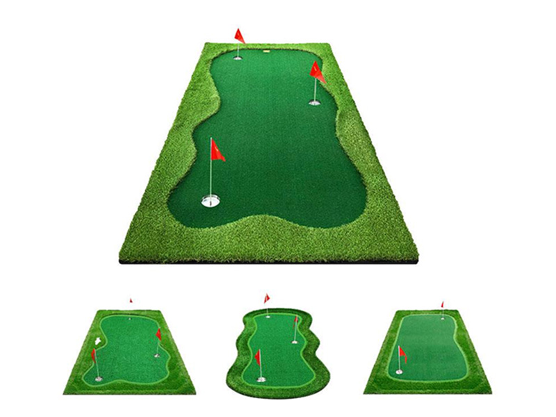 Convenient removable golf putting greens